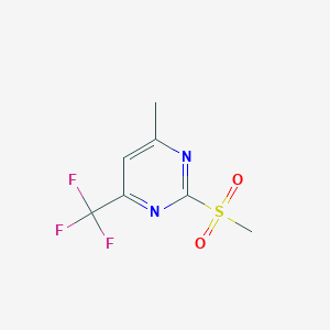 molecular formula C7H7F3N2O2S B8521448 4-Methyl-2-(methylsulfonyl)-6-(trifluoromethyl)pyrimidine 
