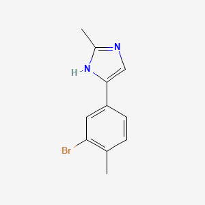 molecular formula C11H11BrN2 B8521456 5-(3-bromo-4-methylphenyl)-2-methyl-1H-imidazole 