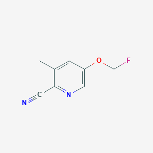 molecular formula C8H7FN2O B8521494 5-Fluoromethoxy-3-methyl-pyridine-2-carbonitrile 