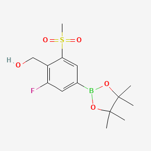 (2-Fluoro-6-(methylsulfonyl)-4-(4,4,5,5-tetramethyl-1,3,2-dioxaborolan-2-yl)phenyl)methanol