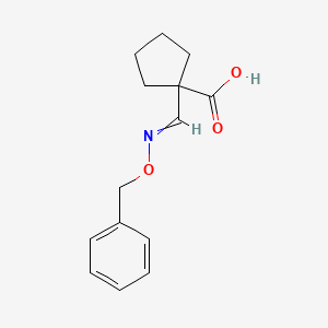molecular formula C14H17NO3 B8521583 1-{[(Benzyloxy)imino]methyl}cyclopentane-1-carboxylic acid CAS No. 828271-07-4