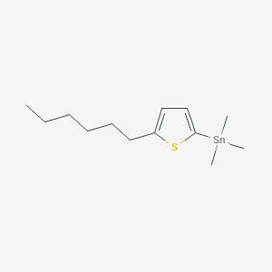 molecular formula C13H24SSn B8521613 (5-Hexylthiophen-2-yl)trimethylstannane 