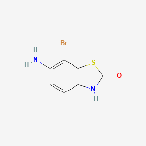 molecular formula C7H5BrN2OS B8521623 6-amino-7-bromo-1,3-benzothiazol-2(3H)-one 