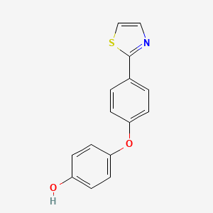 molecular formula C15H11NO2S B8521843 4-(4-Thiazol-2-yl-phenoxy)-phenol CAS No. 213315-40-3