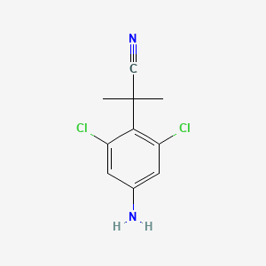 molecular formula C10H10Cl2N2 B8521856 2-(4-Amino-2,6-dichloro-phenyl)-2-methyl-propionitrile 