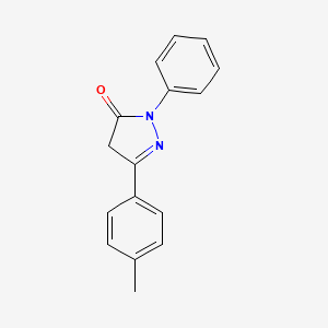 molecular formula C16H14N2O B8521883 1-Phenyl-3-(4-methylphenyl)-1H-pyrazole-5(4H)-one 