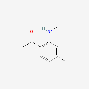 molecular formula C10H13NO B8521967 4'-Methyl-2'-(methylamino)acetophenone 