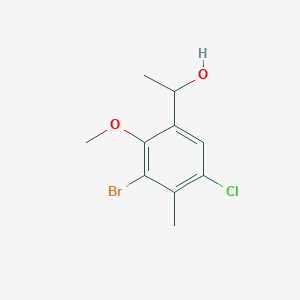 1-(3-Bromo-5-chloro-2-methoxy-4-methylphenyl)ethanol