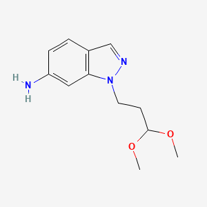 molecular formula C12H17N3O2 B8522008 1h-Indazol-6-amine,1-(3,3-dimethoxypropyl)- 
