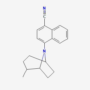 molecular formula C19H20N2 B8522034 4-(2-Methyl-8-azabicyclo[3.2.1]oct-8-yl)naphthalene-1-carbonitrile CAS No. 870889-45-5