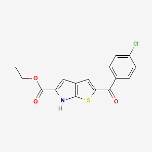 molecular formula C16H12ClNO3S B8522055 ethyl 2-(4-chlorobenzoyl)-6H-thieno[2,3-b]pyrrole-5-carboxylate 