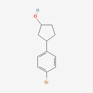 molecular formula C11H13BrO B8522067 3-(4-Bromophenyl)cyclopentan-1-ol 