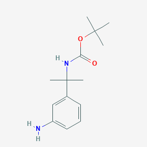 molecular formula C14H22N2O2 B8522068 tert-Butyl (2-(3-aminophenyl)propan-2-yl)carbamate 