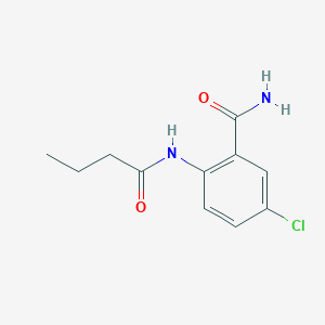 molecular formula C11H13ClN2O2 B8522111 2-Butyramido-5-chlorobenzamide 