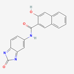 molecular formula C18H11N3O3 B8522122 3-Hydroxy-N-benzimidazolon-5-yl-2-naphthamide 