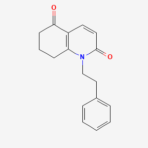 molecular formula C17H17NO2 B8522140 5,6,7,8-tetrahydro-5-oxo-1-(2-phenylethyl)-2(1H)-quinolinone 