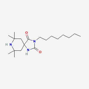 molecular formula C19H35N3O2 B8522143 7,7,9,9-Tetramethyl-3-octyl-1,3,8-triazaspiro[4.5]decane-2,4-dione CAS No. 40075-75-0