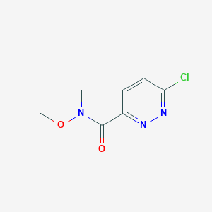 molecular formula C7H8ClN3O2 B8522158 6-chloro-N-methoxy-N-methylpyridazine-3-carboxamide 