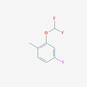 molecular formula C8H7F2IO B8522216 4-Iodo-2-difluoromethoxy-toluene 