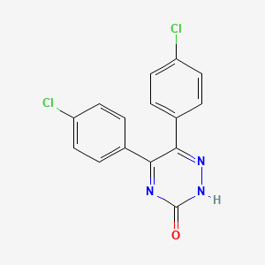 molecular formula C15H9Cl2N3O B8522238 5,6-Bis(4-chlorophenyl)-1,2,4-triazin-3(2H)-one CAS No. 61656-01-7