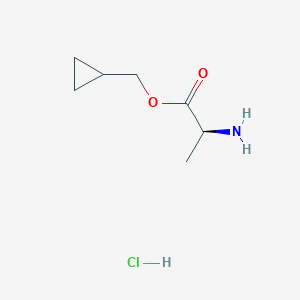 molecular formula C7H14ClNO2 B8522244 (S)-Cyclopropylmethyl 2-aminopropanoate hydrochloride 