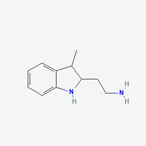 molecular formula C11H16N2 B8522268 2-(2,3-Dihydro-3-methylindol-2-yl)ethylamine 