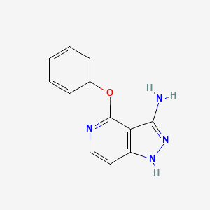molecular formula C12H10N4O B8522325 4-phenoxy-1H-pyrazolo[4,3-c]pyridin-3-amine 