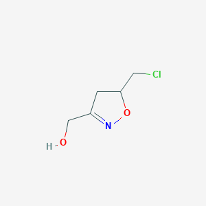 molecular formula C5H8ClNO2 B8522379 (5-(Chloromethyl)-4,5-dihydroisoxazol-3-yl)methanol 