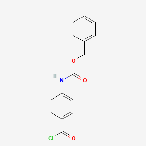 molecular formula C15H12ClNO3 B8522400 p-Benzyloxycarbonylaminobenzoyl chloride CAS No. 37653-67-1