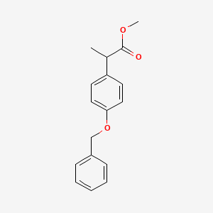 molecular formula C17H18O3 B8522403 2-(4-Cyclohexylmethoxy-phenyl)-propionic acid, methyl ester 