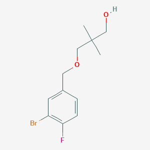 molecular formula C12H16BrFO2 B8522408 2,2-Dimethyl-3-(3-bromo-4-fluorobenzyloxy)propan-1-ol 