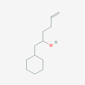 molecular formula C12H22O B8522453 1-Cyclohexyl-5-hexen-2-ol 