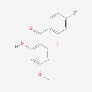 molecular formula C14H10F2O3 B8522516 (2,4-Difluoro-phenyl)-(2-hydroxy-4-methoxy-phenyl)-methanone CAS No. 825649-98-7