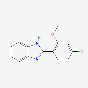 molecular formula C14H11ClN2O B8522546 2-(4-Chloro-2-methoxy-phenyl)-1H-benzoimidazole 