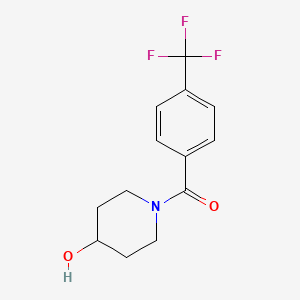 molecular formula C13H14F3NO2 B8522553 1-[4-(Trifluoromethyl)benzoyl]piperidin-4-ol 