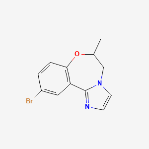 molecular formula C12H11BrN2O B8522578 10-Bromo-6-methyl-5,6-dihydrobenzo[f]imidazo[1,2-d][1,4]oxazepine 