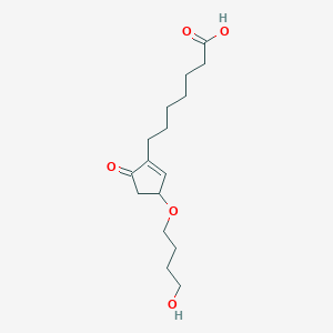 molecular formula C16H26O5 B8522604 7-[3-(4-Hydroxybutoxy)-5-oxocyclopent-1-EN-1-YL]heptanoic acid CAS No. 52518-14-6