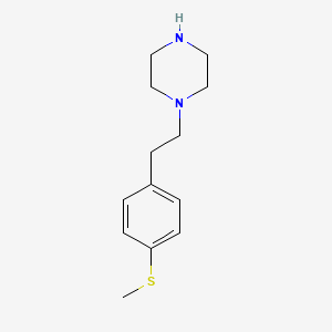 molecular formula C13H20N2S B8522633 [2-(4-Methylmercaptophenyl)ethyl]piperazine 