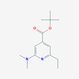 molecular formula C14H22N2O2 B8522640 2-Dimethylamino-6-ethyl-isonicotinic acid tert-butyl ester 