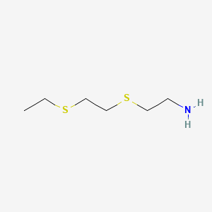 molecular formula C6H15NS2 B8522659 2-((2-(Ethylthio)ethyl)thio)amine CAS No. 73502-96-2