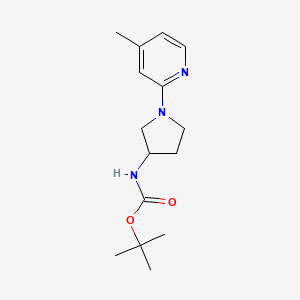 molecular formula C15H23N3O2 B8522666 Tert-butyl (1-(4-methylpyridin-2-yl)pyrrolidin-3-yl)carbamate 