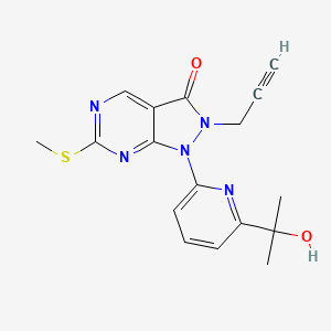 1-(6-(2-Hydroxypropan-2-yl)pyridin-2-yl)-6-(methylthio)-2-(prop-2-yn-1-yl)-1,2-dihydro-3H-pyrazolo[3,4-d]pyrimidin-3-one