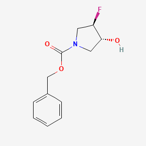 (trans)-Benzyl 3-fluoro-4-hydroxypyrrolidine-1-carboxylate