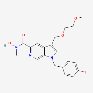 molecular formula C20H22FN3O4 B8522811 1-(4-Fluorobenzyl)-N-hydroxy-3-[(2-methoxyethoxy)methyl]-N-methyl-1H-pyrrolo[2,3-c]pyridine-5-carboxamide 