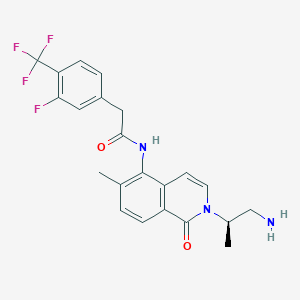 (R)-N-(2-(1-Aminopropan-2-yl)-6-methyl-1-oxo-1,2-dihydroisoquinolin-5-yl)-2-(3-fluoro-4-(trifluoromethyl)phenyl)acetamide