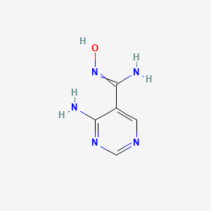 molecular formula C5H7N5O B8522833 4-Amino-pyrimidine-5-amidoxime 