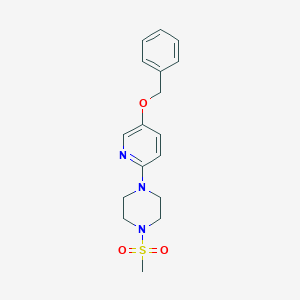molecular formula C17H21N3O3S B8522843 1-[5-(Benzyloxy)pyridin-2-yl]-4-(methanesulfonyl)piperazine CAS No. 823197-36-0