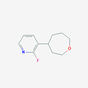 2-Fluoro-3-(oxepan-4-yl)pyridine