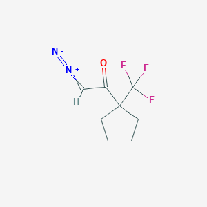 2-Diazo-1-(1-(trifluoromethyl)cyclopentyl)ethanone