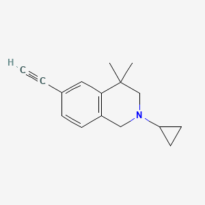 2-Cyclopropyl-6-ethynyl-4,4-dimethyl-1,2,3,4-tetrahydroisoquinoline